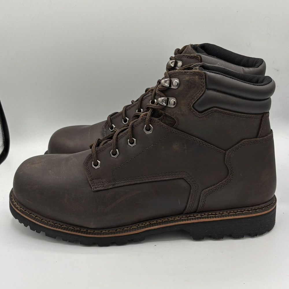 Thorogood 804-4278 Leather V-Series 6 Safety Toe Work Boots Brown Mens Size 14M